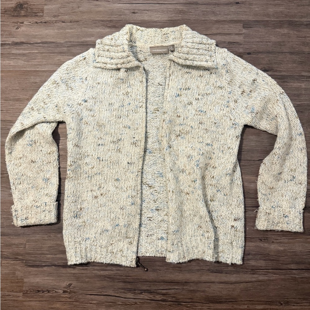Croft & Barrow Cream Speckled Cardigan